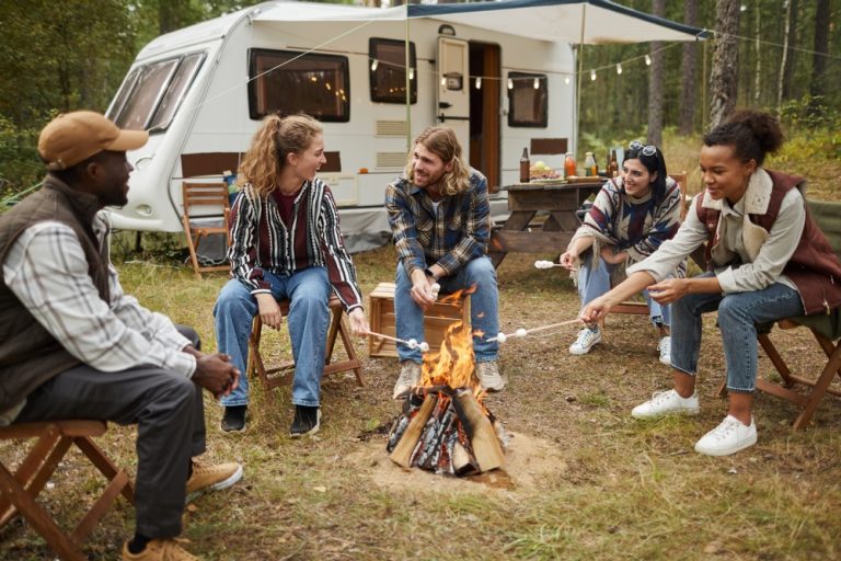 Smores at RV camp