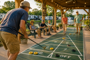 shuffleboard rules RV resort in mission